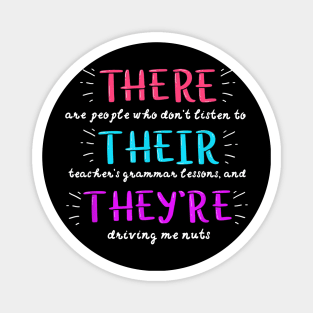 There their they're shirt, Funny English teacher shirt gifts Magnet